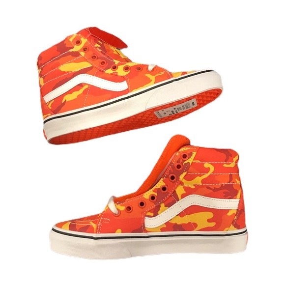 ***SOLD!***NWT Vans Sk8-Hi Orange camo shoes 6 7.5 - Picture 4 of 9